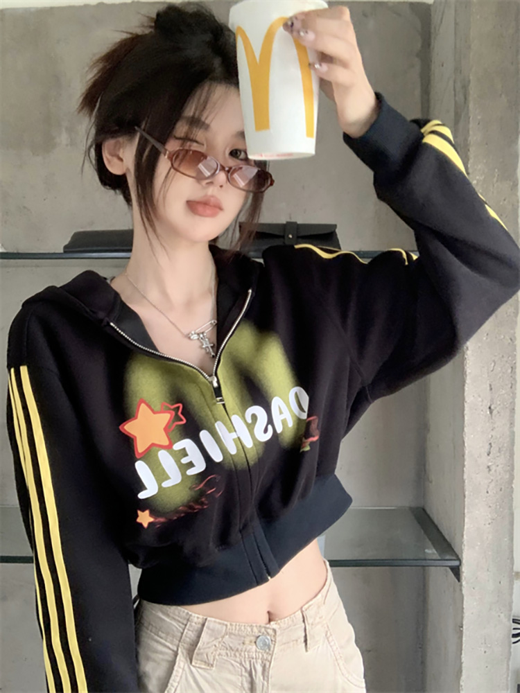 後包領雙層帽不起球配棉螺口 仿棉華棉複合310剋薄款衛衣女刺繡