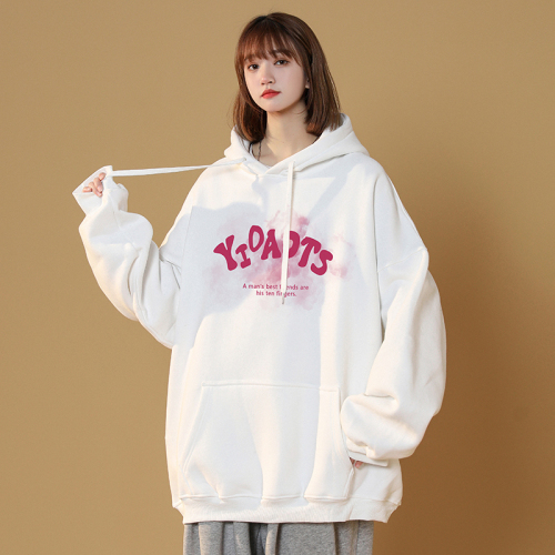 Official picture of fufu sweatshirt for women in autumn and winter new style hooded art raw milk style early autumn jacket