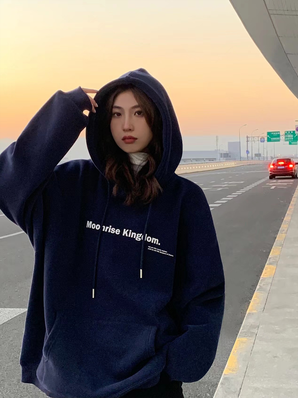 韓版新款時尚女裝 華棉複合薄款310克/加絨410克秋冬裝衛衣女印花