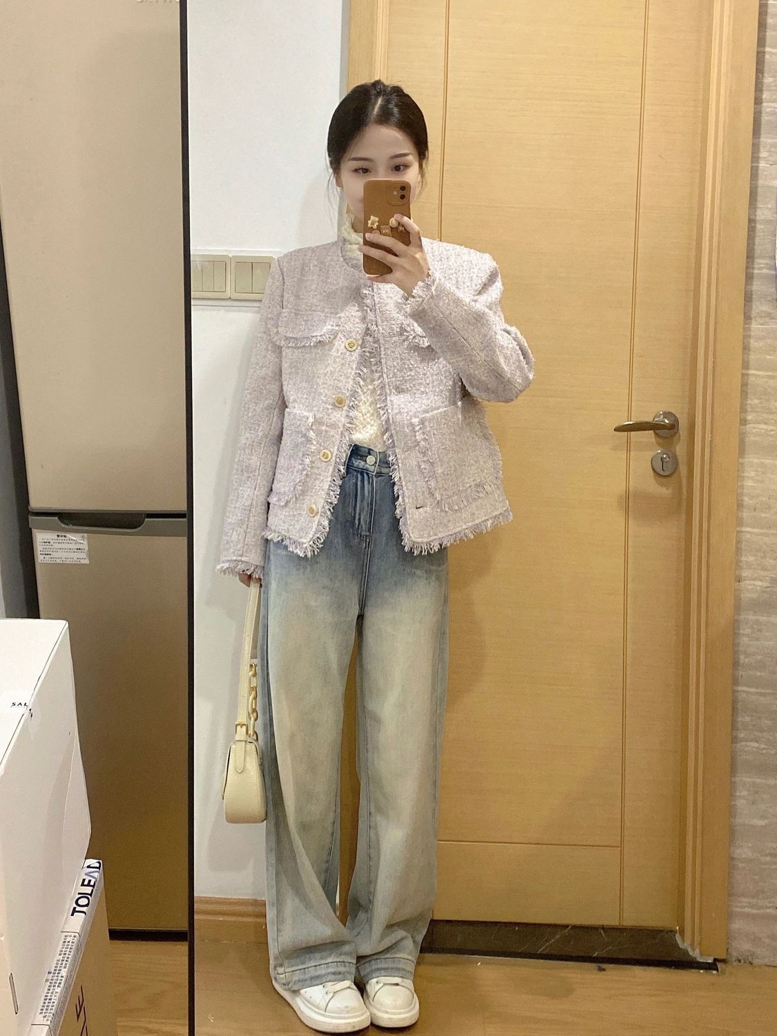 2023 Autumn French ladylike temperament commuting design small fragrance tassel short top women's jacket jacket