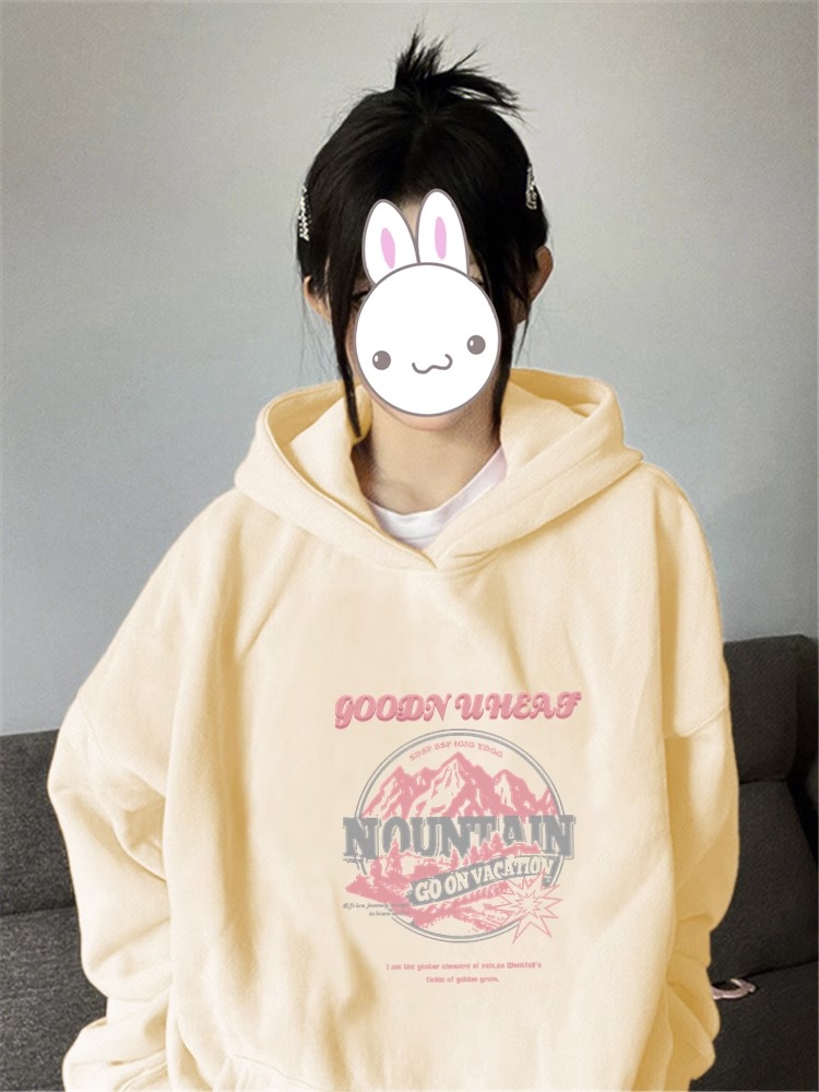華棉複合牛奶絲310克銀狐絨400克連帽衛衣女