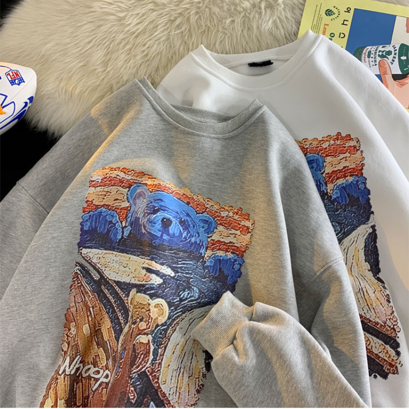 250g plus fleece / David's round neck autumn and winter sweatshirt for women plus fleece