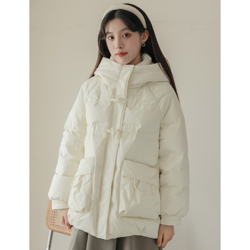 不低於259實拍甜美連帽小個子加厚保暖棉服外套
