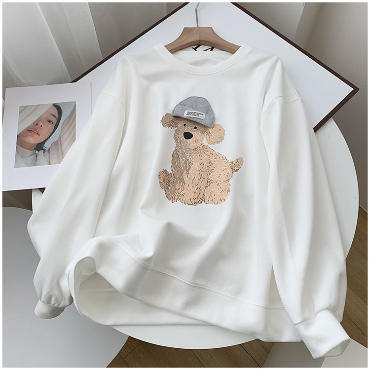 250g plus fleece / David's round neck autumn and winter sweatshirt for women plus fleece