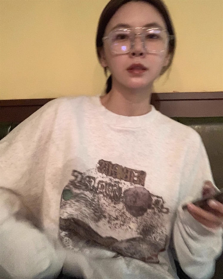 韓國新款華棉複合薄款310克/加絨410克 秋冬裝衛衣女印花寬鬆大碼
