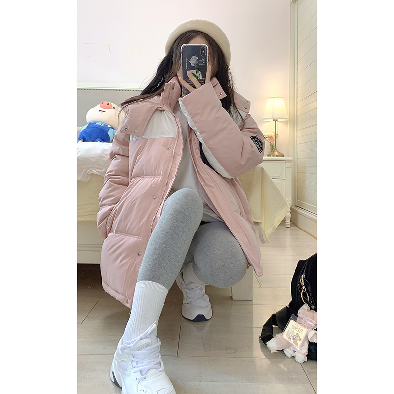 實拍 韓版新款工裝棉衣女新款棉襖寬鬆加厚羽絨棉服oversize外套