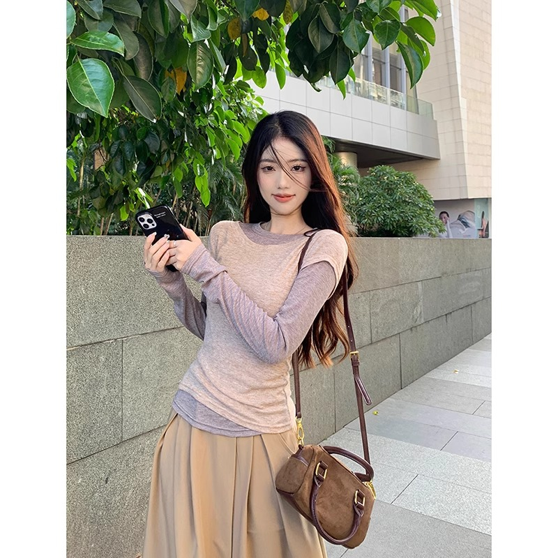 長袖毛衣針織衫女早秋小眾氣質打底衫上衣女ins潮