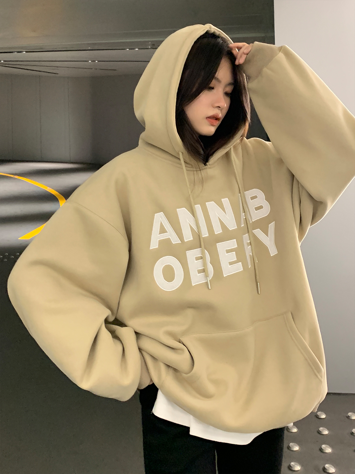 韓版新款時尚女裝 華棉複合薄款310克/加絨410克秋冬裝衛衣女印花
