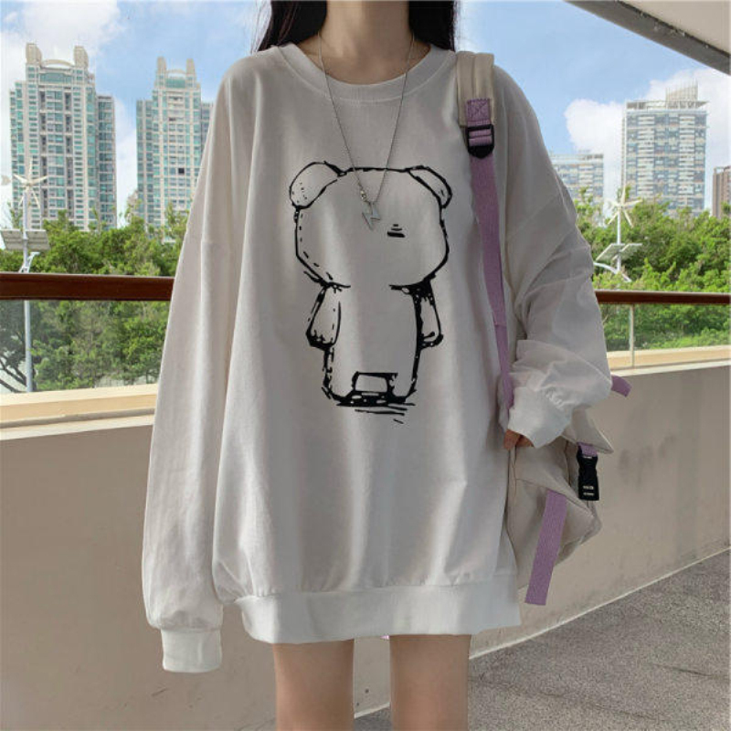 250g plus fleece / David's round neck autumn and winter sweatshirt for women plus fleece