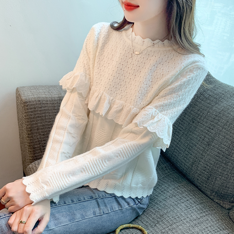 溫柔毛衣套頭設計感女2023新款秋季針織衫外套韓系ins風穿搭