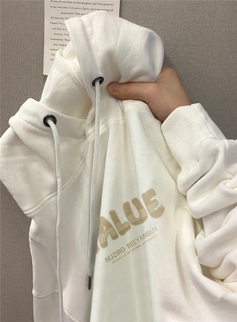 華棉複合牛奶絲310克銀狐絨400克連帽衛衣女
