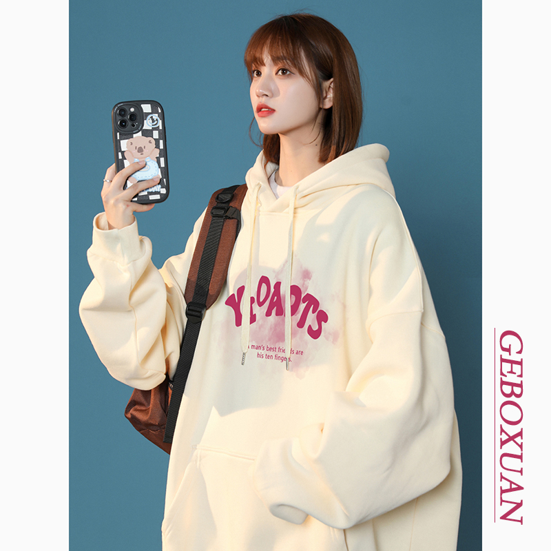 250g plus fleece / hooded sweatshirt for women autumn and winter sweatshirt with fleece