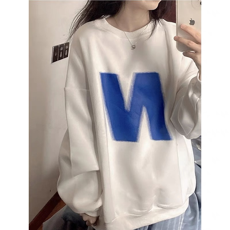 250g plus fleece / David's round neck autumn and winter sweatshirt for women plus fleece