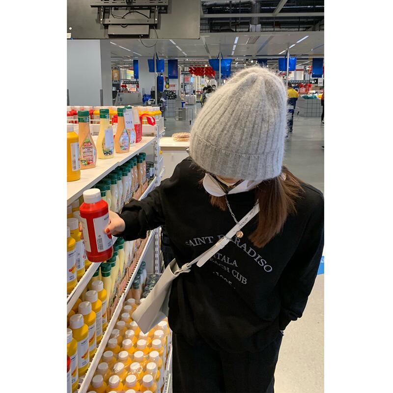 韓版新款華棉複合薄款310克/加絨410克 秋冬裝衛衣女印花寬鬆大碼