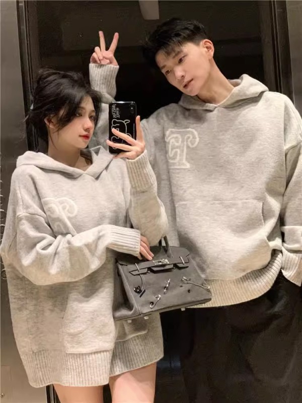 情侶裝秋冬2023新款ins超火毛衣男女韓版寬鬆法式針織衫外套潮牌