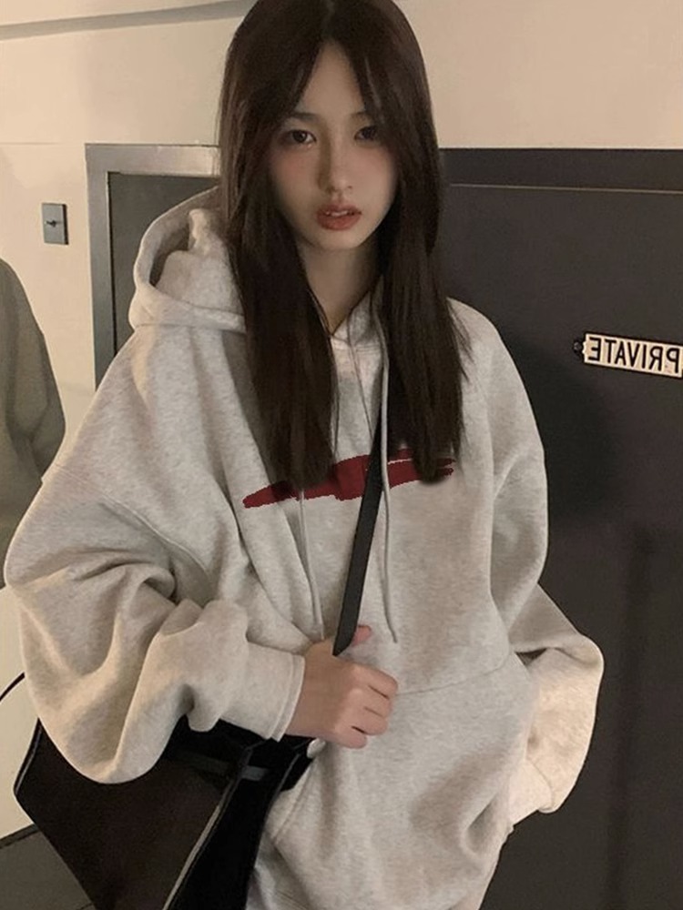 華棉複合牛奶絲310克銀狐絨400克連帽衛衣女