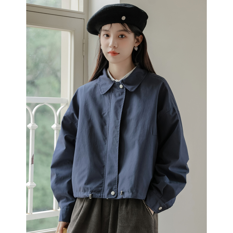 No less than 129 real shot Hong Kong style retro short autumn and winter casual jacket