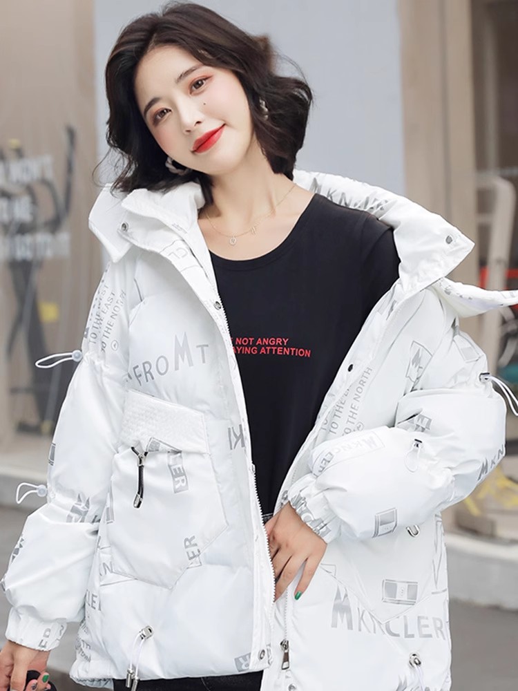 Down jacket women's short 2023 new winter small no-wash shiny light coat trendy Korean version