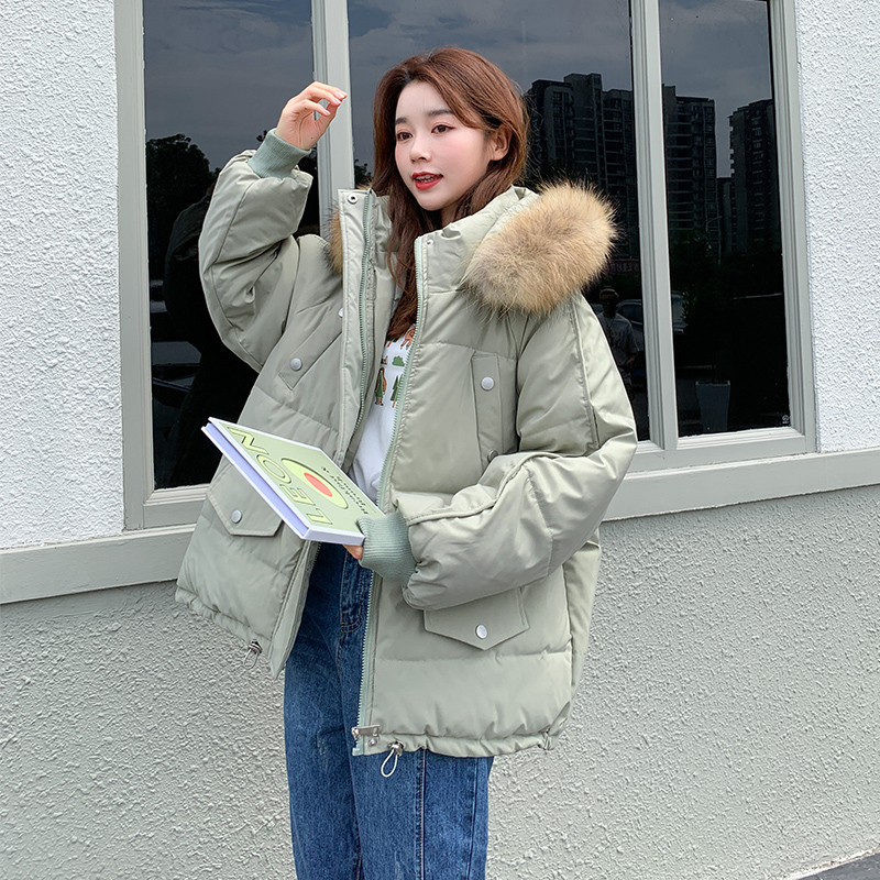 實拍2023新款羽絨服女短款韓版bf寬鬆網紅ins港風加厚棉外套女