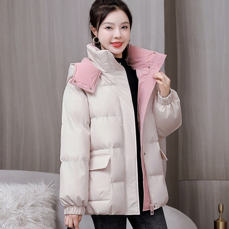 實拍2023年冬季羽絨棉服女韓系ins棉衣短款棉襖加厚麵包服外套潮