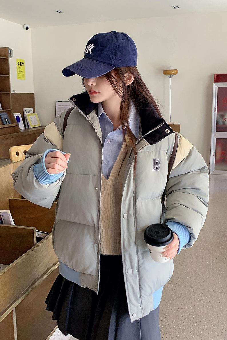 實拍小仙倪子棉服女冬季2023年新款棒球棉襖麵包服小個子棉衣外套