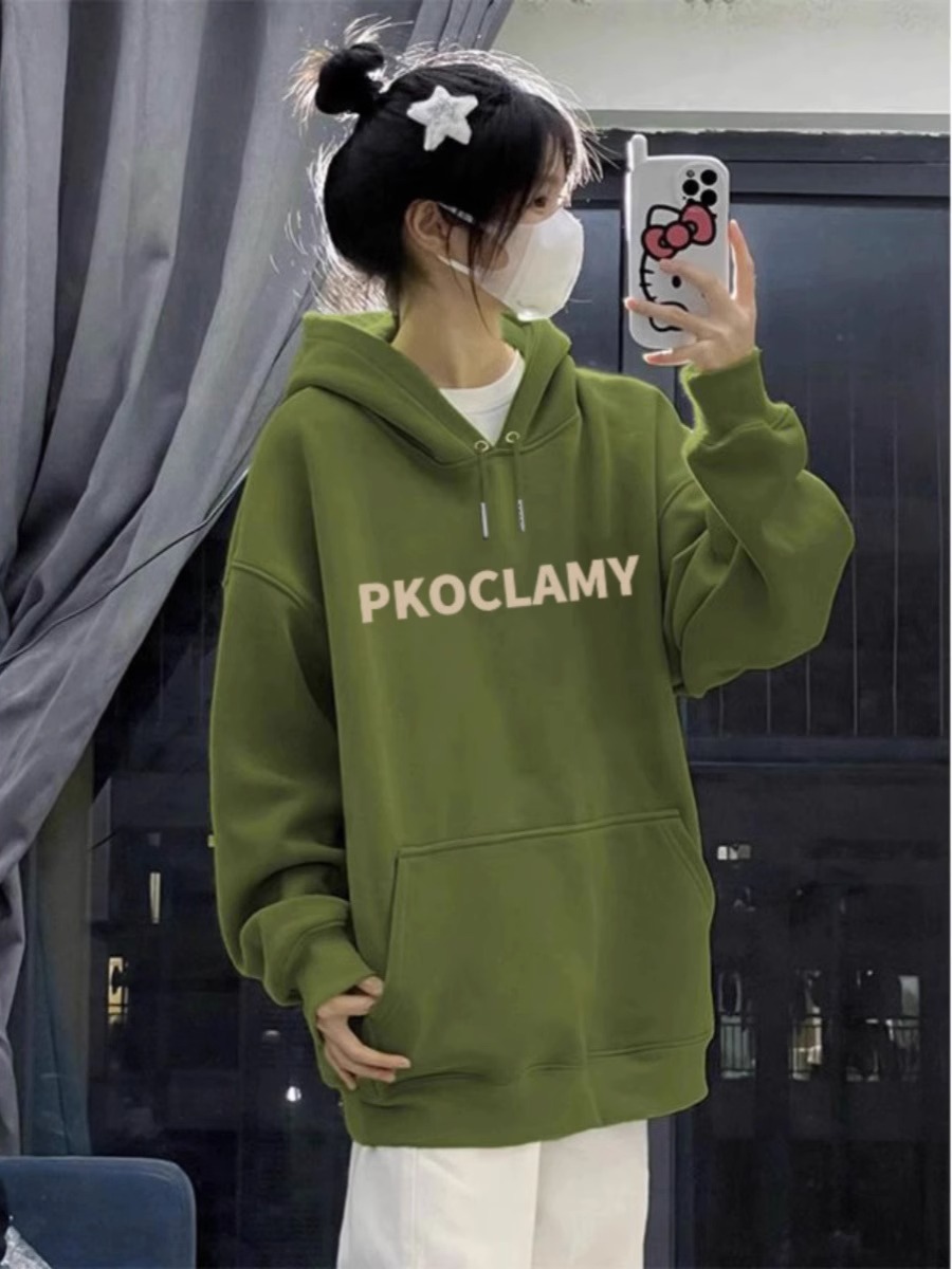 華棉複合牛奶絲310克銀狐絨400克連帽衛衣女