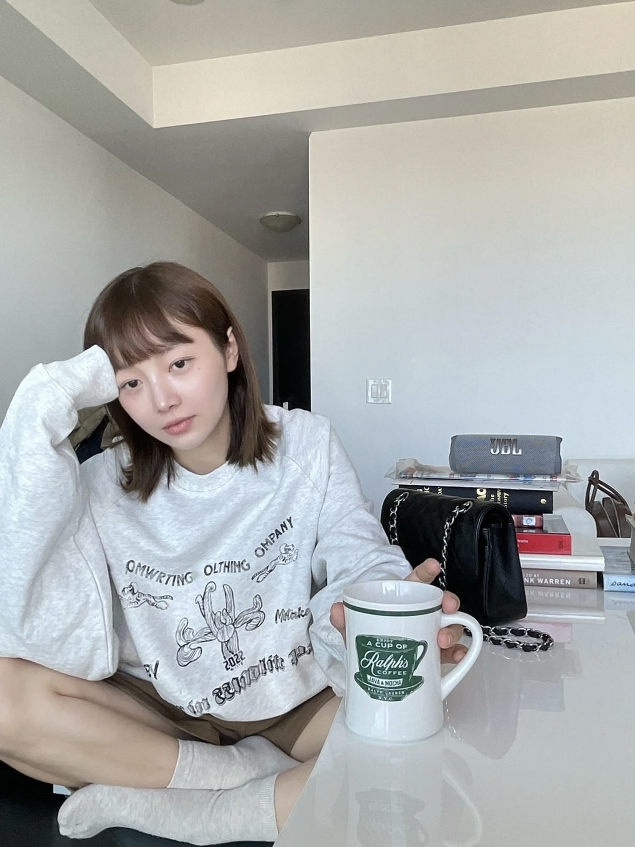 韓版休閒華棉複合薄款310克/加絨410克 秋冬裝衛衣女印花寬鬆大碼