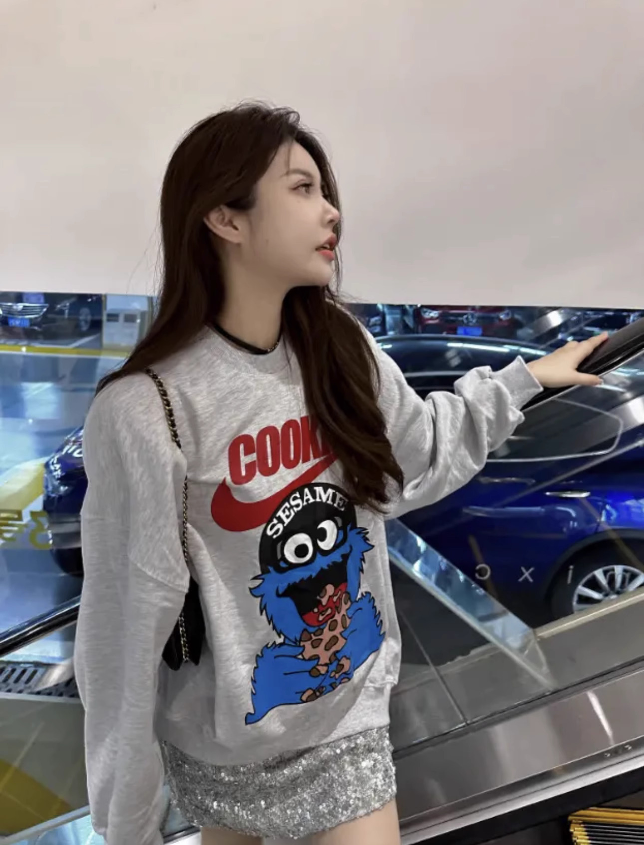 韓版新款華棉複合薄款310克/加絨410克 秋冬裝衛衣女印花寬鬆大碼