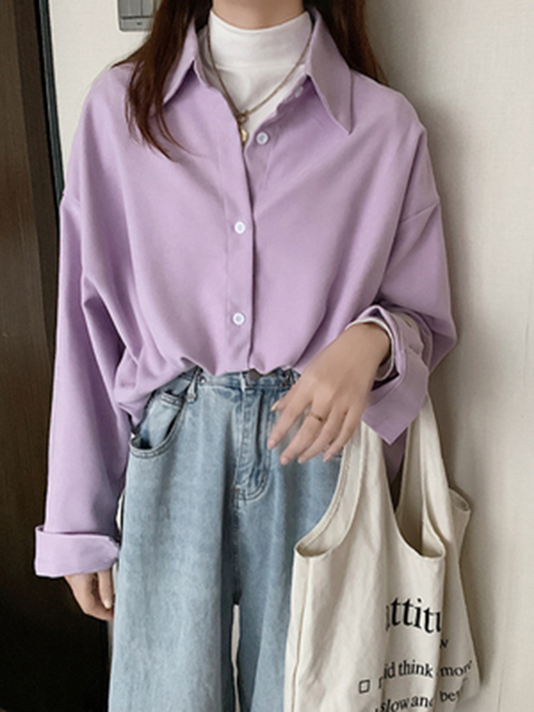 襯衫女2023春秋設計感小眾寬鬆百搭白色中長款襯衣長袖上衣
