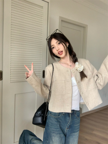 Real shot ~ Xiaoxiangfeng Korean style autumn and winter short tops and jackets are gentle and must-have for going out on the street