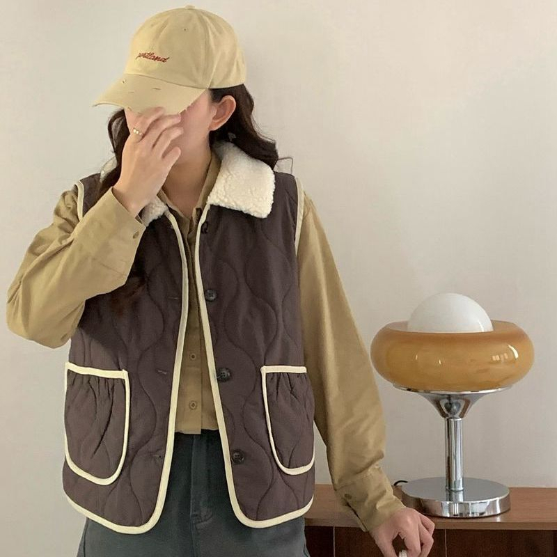 Xiaoxiangfeng autumn and winter outer layering vest for women small casual versatile warm waistcoat vest for women