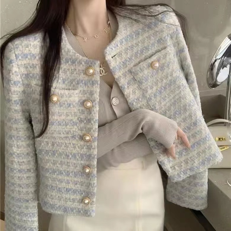 原版做法 小香風外套2023女秋季新款法式設計感小眾寬鬆短款氣質