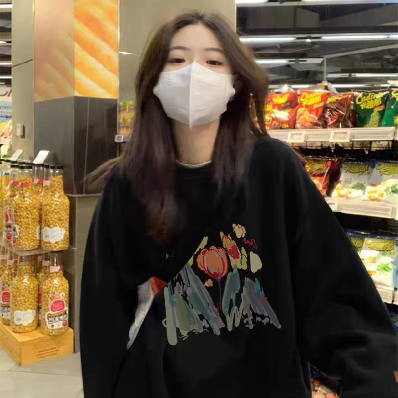加絨250g / 大衛衣圓領秋冬款衛衣女加絨