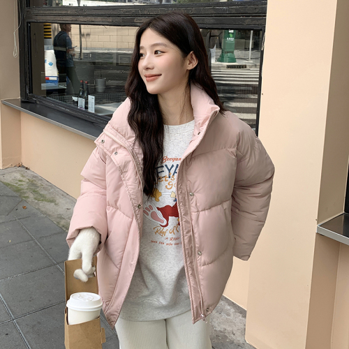 Actual shot of  new Bai Ling'er down cotton coat short style small breasts Korean style lightweight cotton coat for women