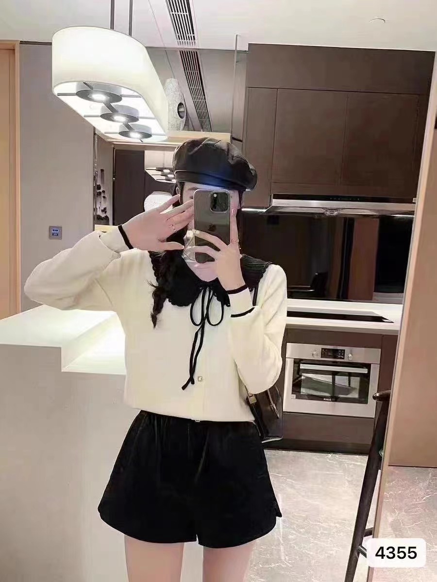 秋冬新款韓版設計感娃娃領拼接襯衫女設計感小眾百搭上衣女