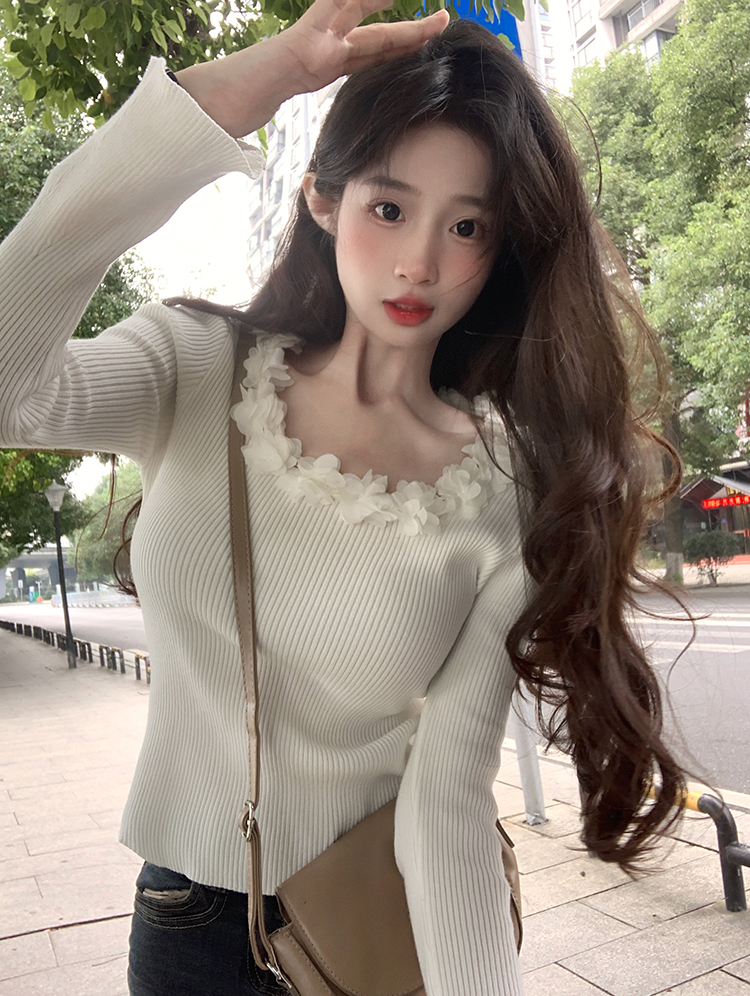 Actual shot~Autumn and winter new style pure lust style slimming long-sleeved sweater for women