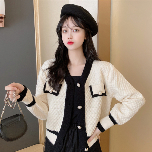 Knitted sweaters new women's tops lazy Japanese retro lady style cardigan with jacket