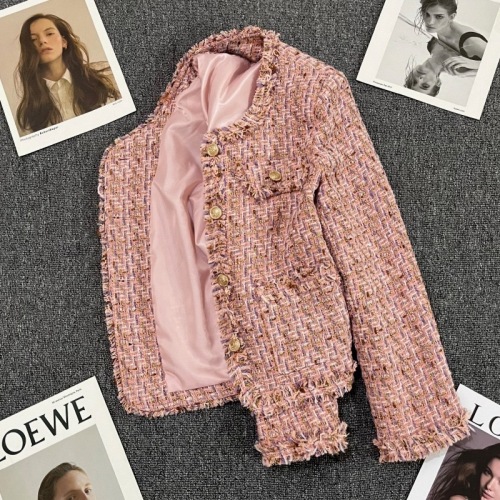 Xiaoxiangfeng short jacket women's spring wear  new niche high-end temperament light mature style tweed top early autumn