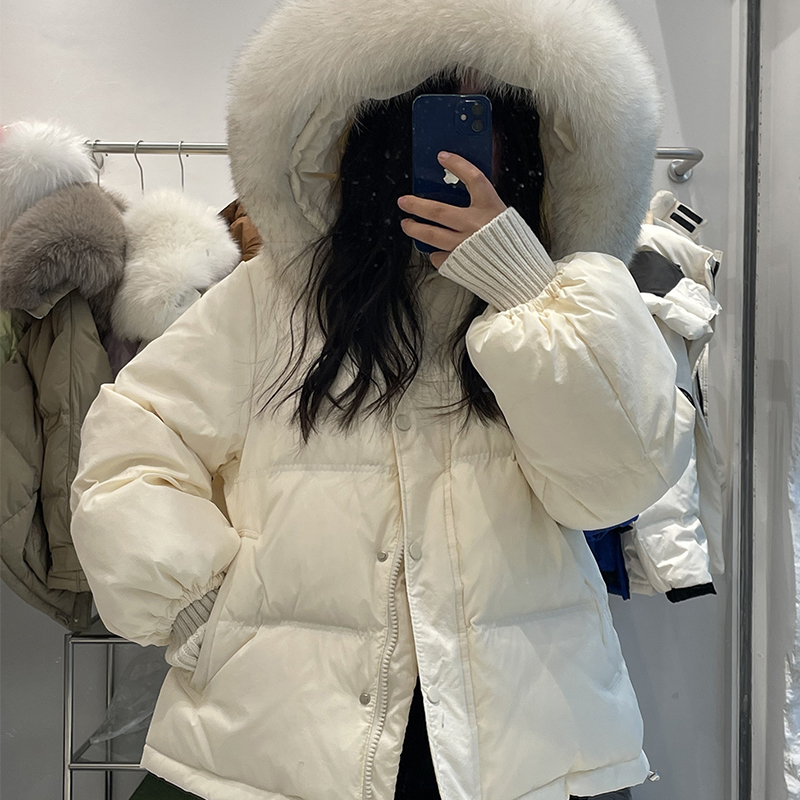 oversize bread coat, down cotton coat, women's winter coat, short thick cotton coat, 2023 new trend