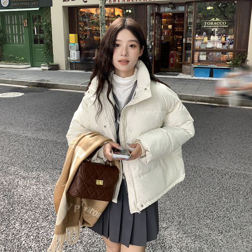Actual shot of  new Bai Ling'er down cotton coat short style small breasts Korean style lightweight cotton coat for women