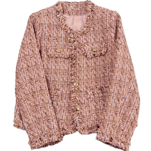 Xiaoxiangfeng short jacket women's spring wear  new niche high-end temperament light mature style tweed top early autumn