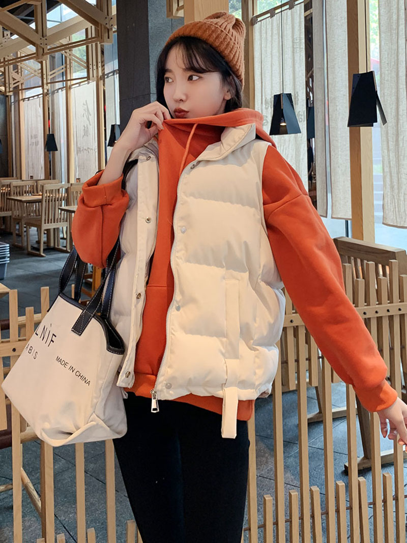 加厚馬甲女冬季短款羽絨棉衣背心立領外穿馬夾外套坎肩百搭