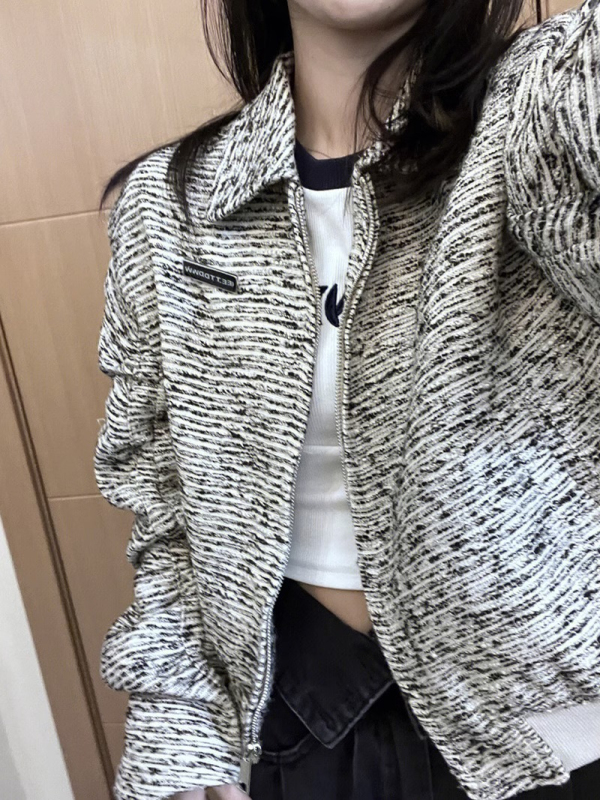 小香風短款外套女春秋2023新款高級設計感小眾復古港風chic棒球服