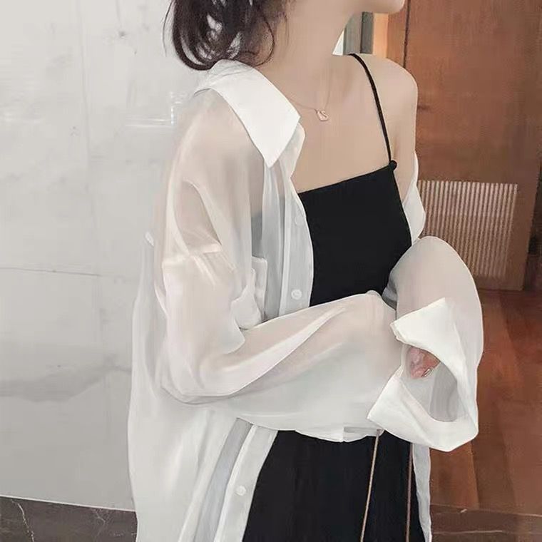 Versatile sun protection clothing for women in summer, fairy super fairy chiffon sun protection shirt, loose thin cardigan jacket