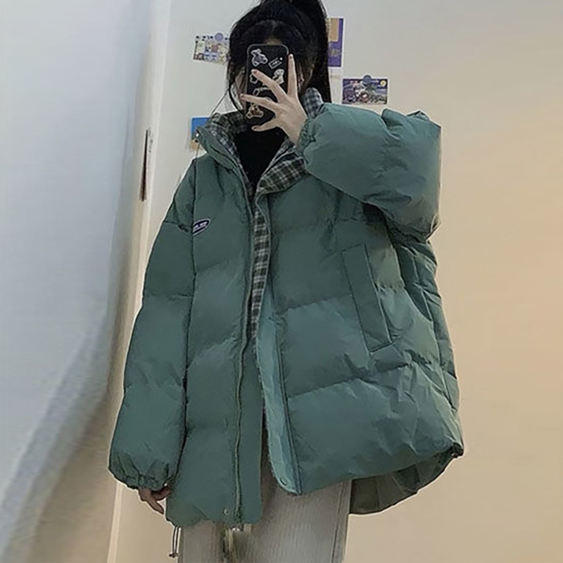 Net picture of light down jacket women's short bread coat new Korean style loose cotton coat thickened winter coat
