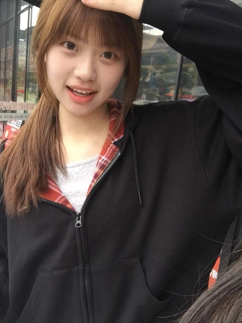 後包領雙層帽不起球棉螺口仿棉華棉複合310剋薄款衛衣女格紋里布
