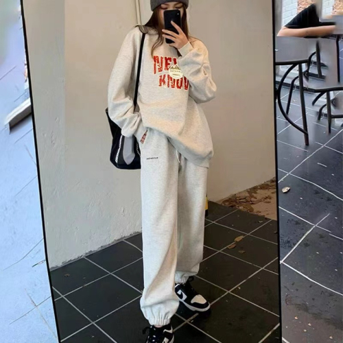 Suit women's  autumn and winter new casual fashion loose sports young two-piece suit