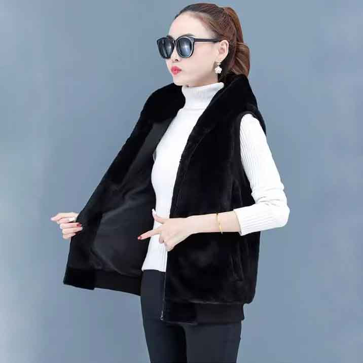 女馬甲新款外穿小個子秋冬高檔連帽背心雙面洋氣時尚寬鬆短款坎肩
