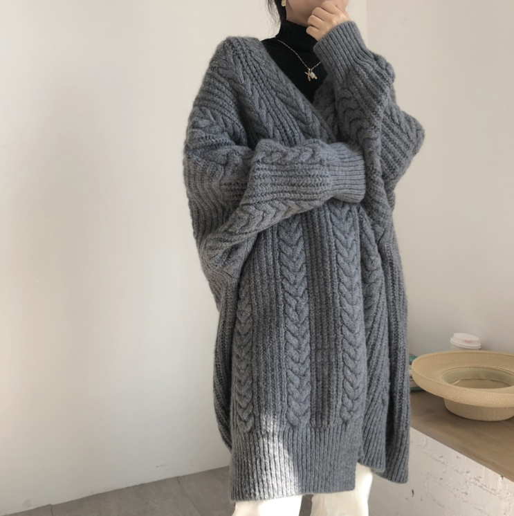冬裝大碼大碼時尚加厚提花毛衣斗篷秋冬中長款披肩毛織外套