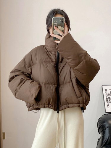 2023 new winter style small short down jacket fashionable stand collar cotton coat bread coat women's coat cotton coat